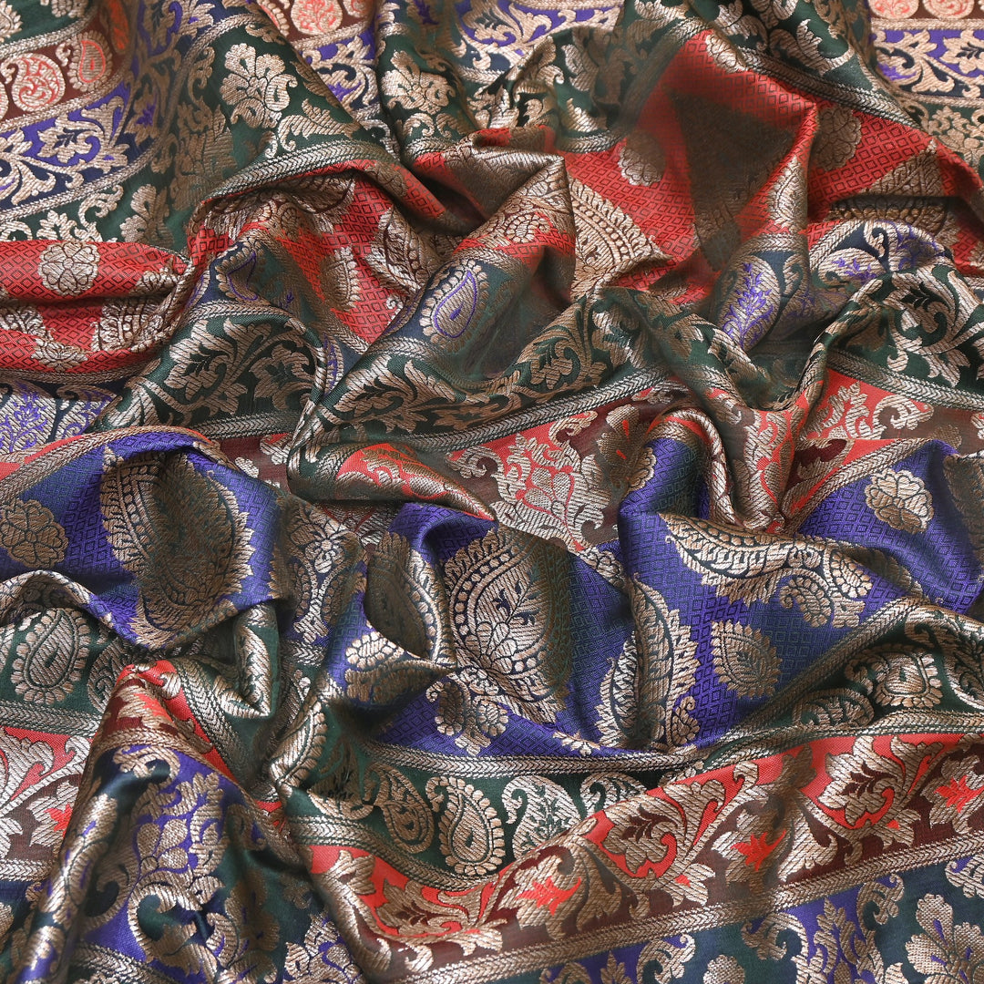 Premium Woven Brocade Fabric – Banarasi Zari Designer Collection  001020-14