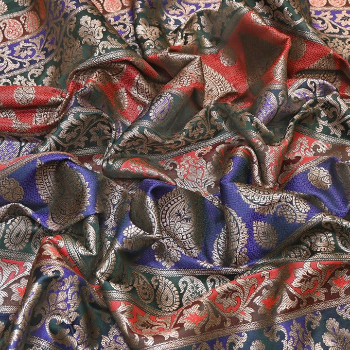 Premium Woven Brocade Fabric – Banarasi Zari Designer Collection  001020-14