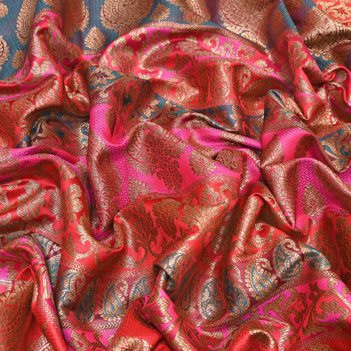 Premium Woven Brocade Fabric – Banarasi Zari Designer Collection  001020-15