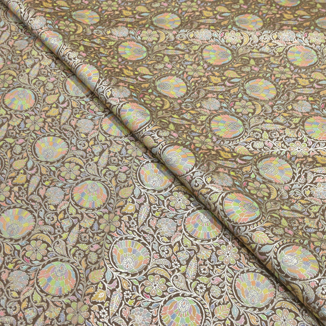 Pure Chinon Silk Zari Brocade Fabric – Premium Designer Ethnic Wear Fabric| AZI0033-1