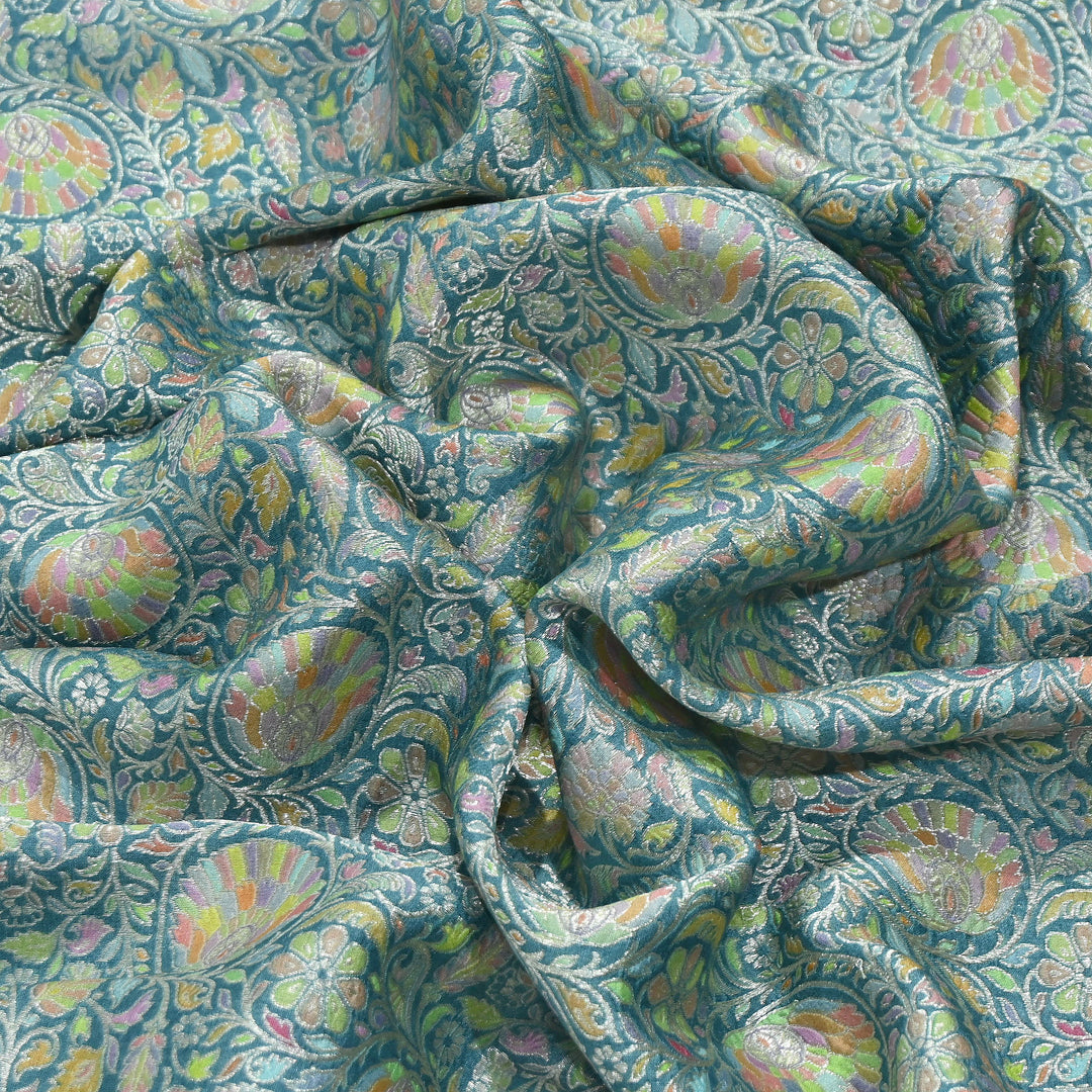 Pure Chinon Silk Zari Brocade Fabric – Premium Designer Ethnic Wear Fabric| AZI0033-2