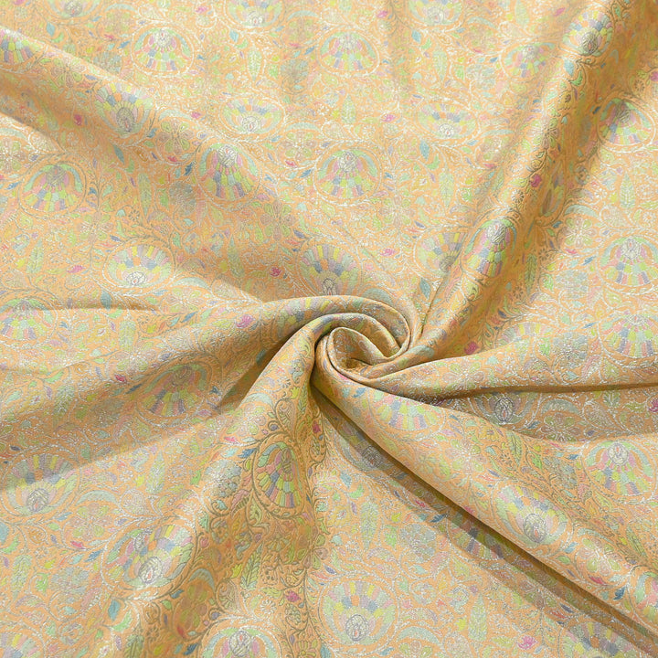 Pure Chinon Silk Zari Brocade Fabric – Premium Designer Ethnic Wear Fabric| AZI0033-3