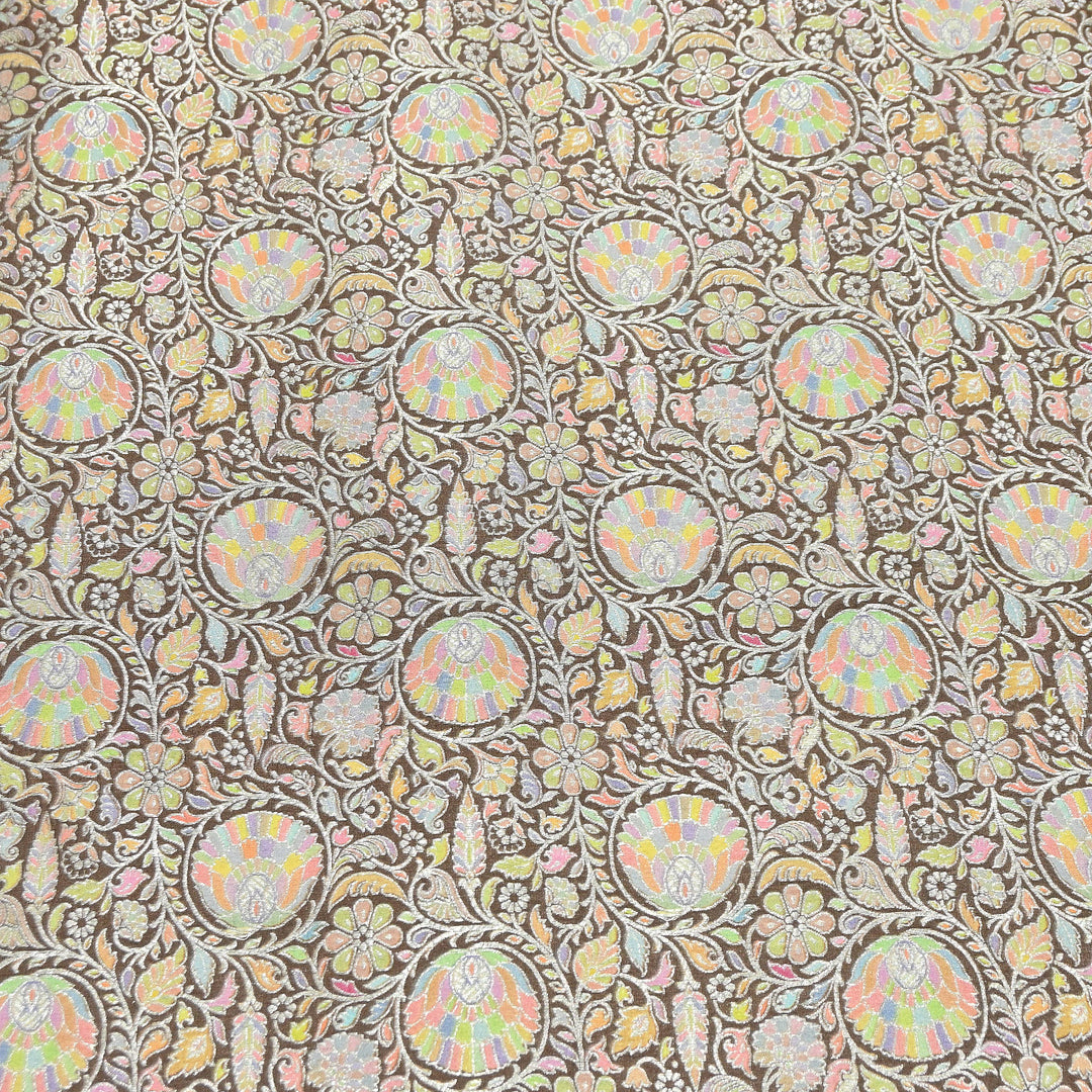 Pure Chinon Silk Zari Brocade Fabric – Premium Designer Ethnic Wear Fabric| AZI0033-5