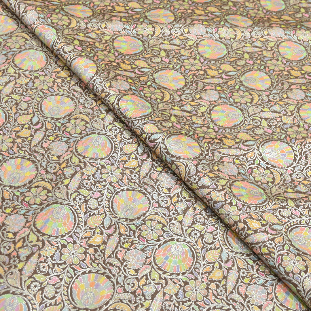 Pure Chinon Silk Zari Brocade Fabric – Premium Designer Ethnic Wear Fabric| AZI0033-5