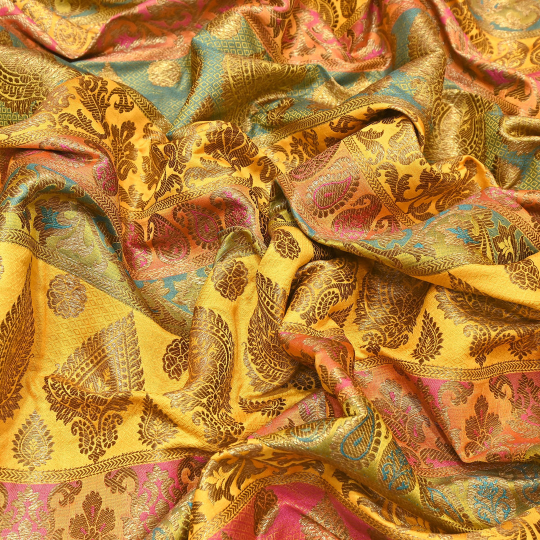 Premium Woven Brocade Fabric – Banarasi Zari Designer Collection  001020-5