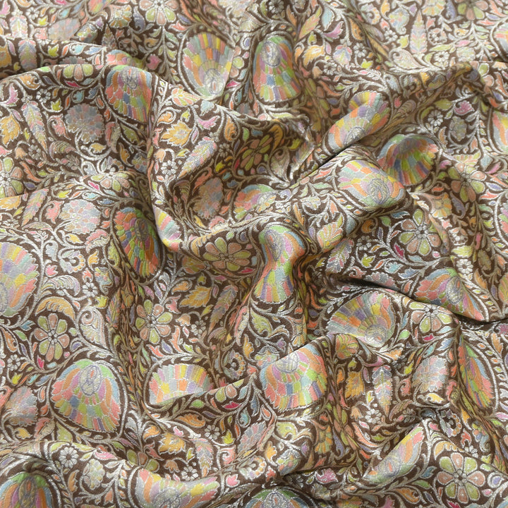 Pure Chinon Silk Zari Brocade Fabric – Premium Designer Ethnic Wear Fabric| AZI0033-5