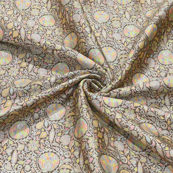 Pure Chinon Silk Zari Brocade Fabric – Premium Designer Ethnic Wear Fabric| AZI0033-5