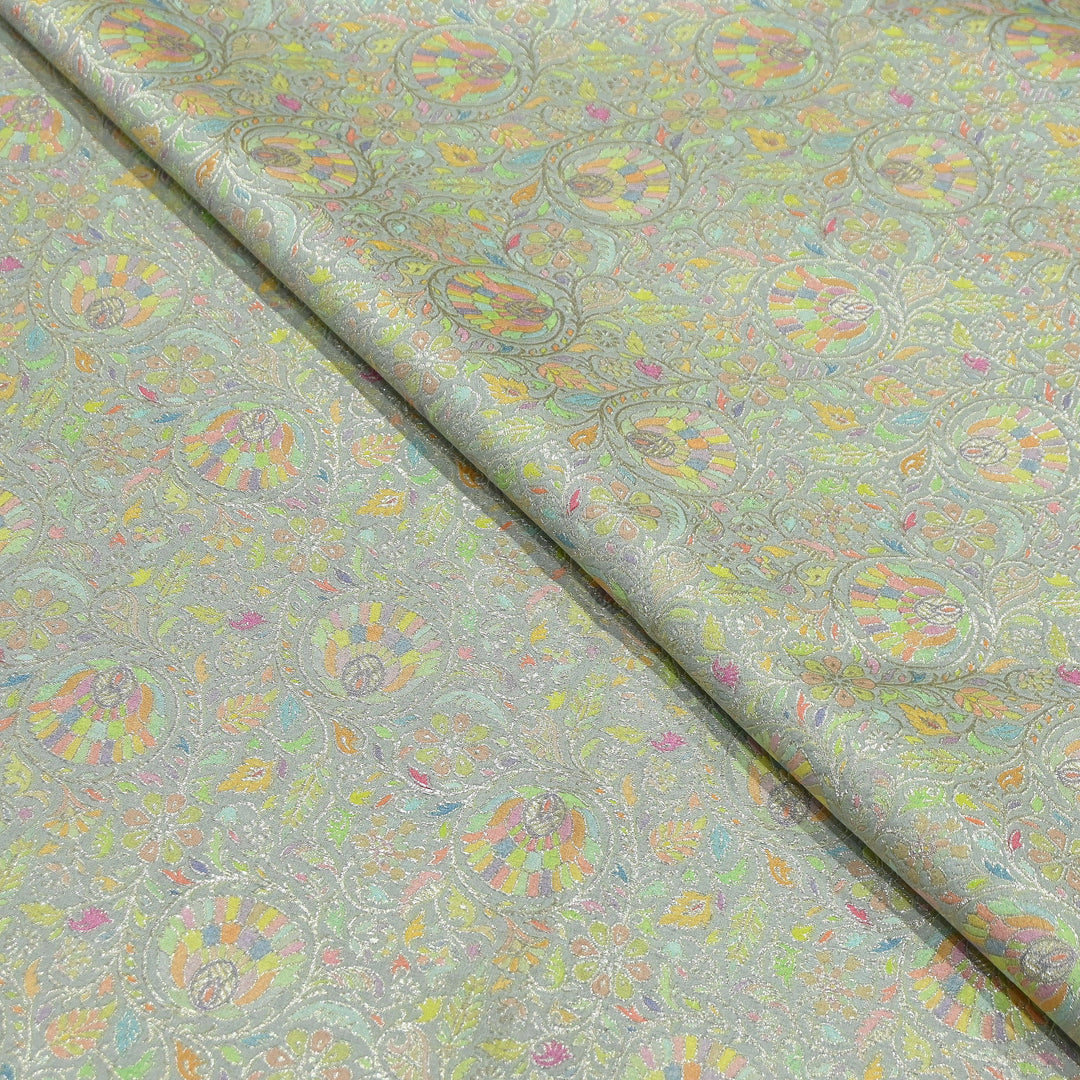 Pure Chinon Silk Zari Brocade Fabric – Premium Designer Ethnic Wear Fabric| AZI0033-6