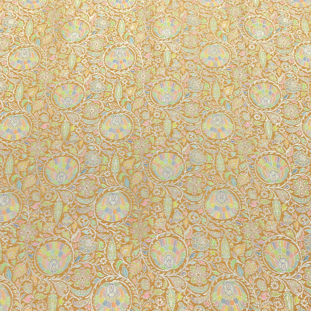 Pure Chinon Silk Zari Brocade Fabric – Premium Designer Ethnic Wear Fabric| AZI0033-7