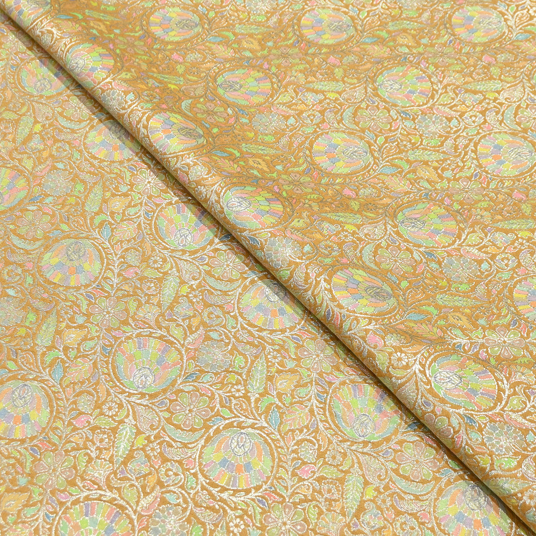 Pure Chinon Silk Zari Brocade Fabric – Premium Designer Ethnic Wear Fabric| AZI0033-7