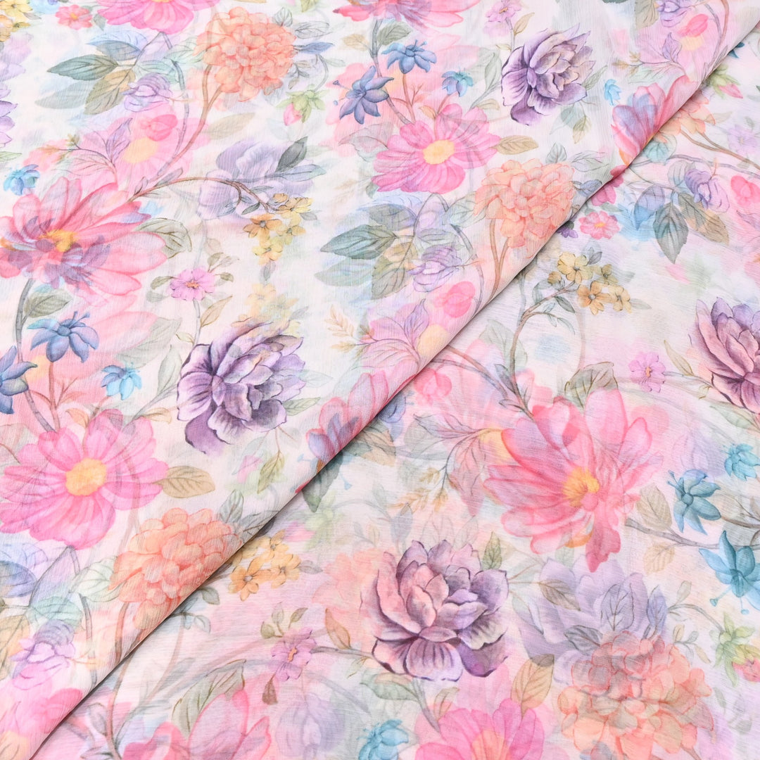 PREMIUM VISCOSE CHIFFON DIGITAL PRINT FABRIC- TD0011- 02