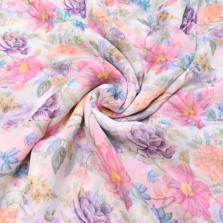 PREMIUM VISCOSE CHIFFON DIGITAL PRINT FABRIC- TD0011- 02