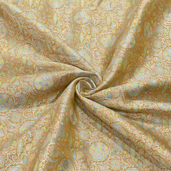 Pure Chinon Silk Zari Brocade Fabric – Premium Designer Ethnic Wear Fabric| AZI0033-7