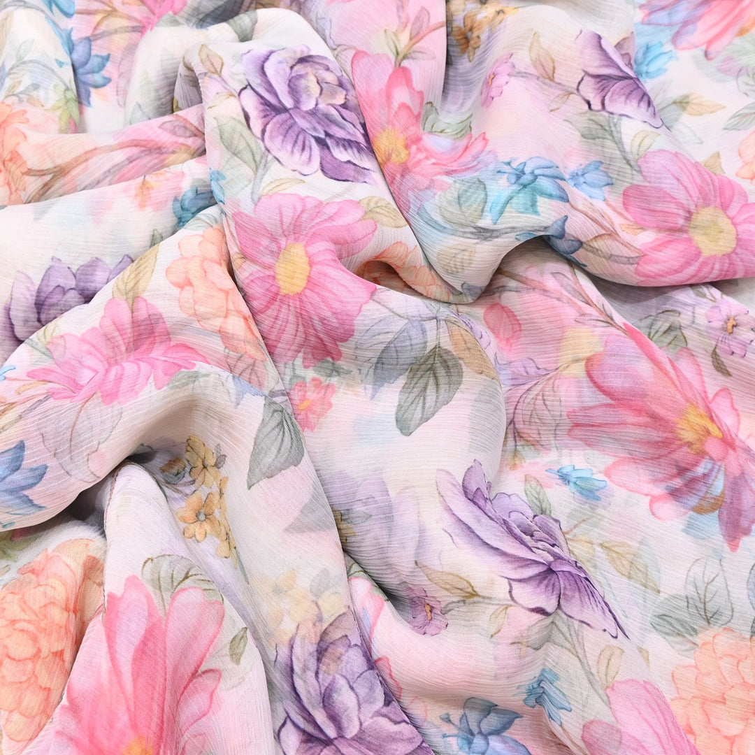 PREMIUM VISCOSE CHIFFON DIGITAL PRINT FABRIC- TD0011- 02