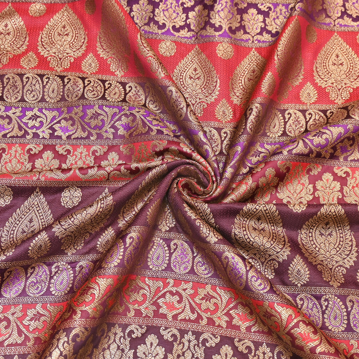 Premium Woven Brocade Fabric – Banarasi Zari Designer Collection  001020-1