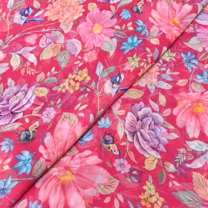 PREMIUM VISCOSE CHIFFON DIGITAL PRINT FABRIC- TD0011- 01