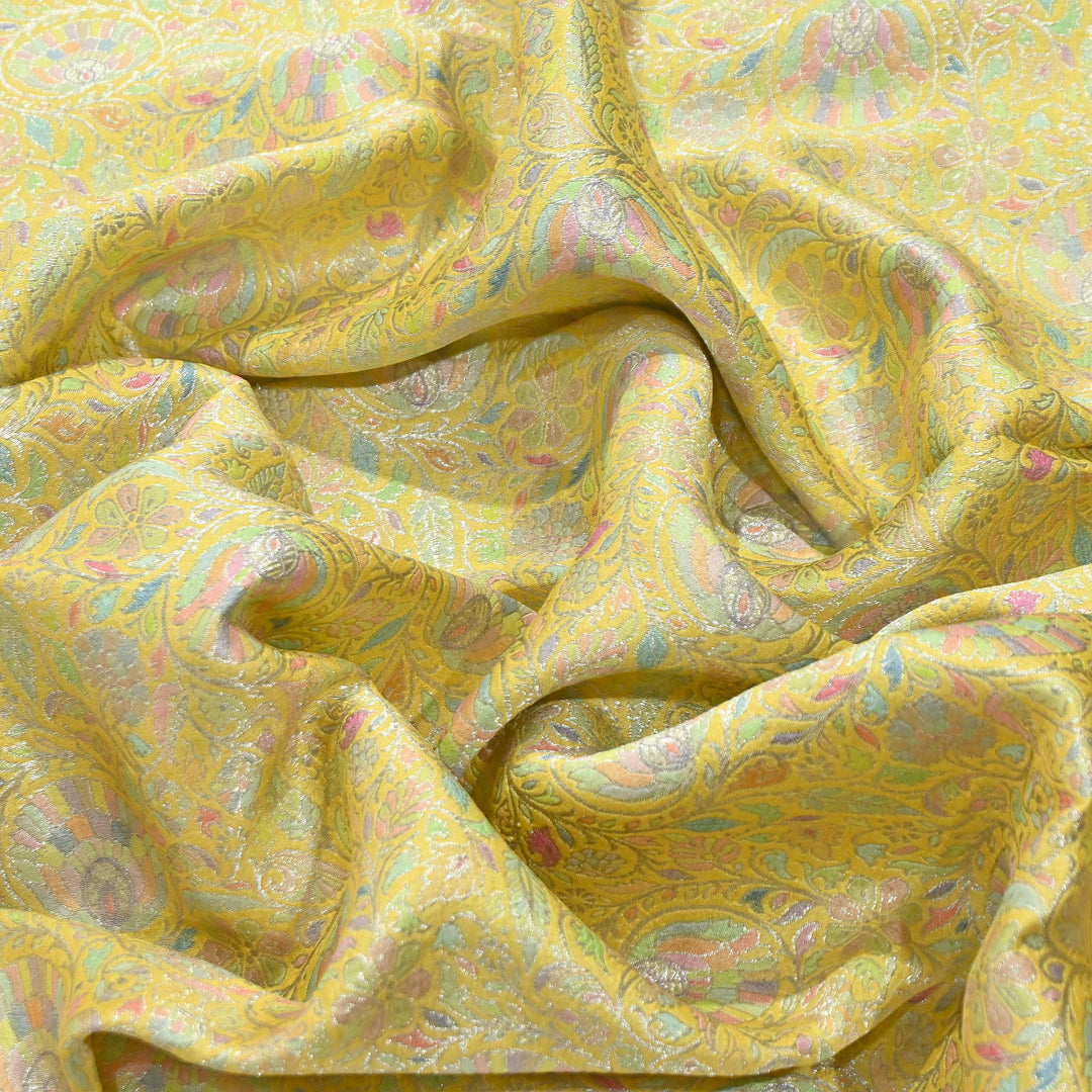 Pure Chinon Silk Zari Brocade Fabric – Premium Designer Ethnic Wear Fabric| AZI0033-9