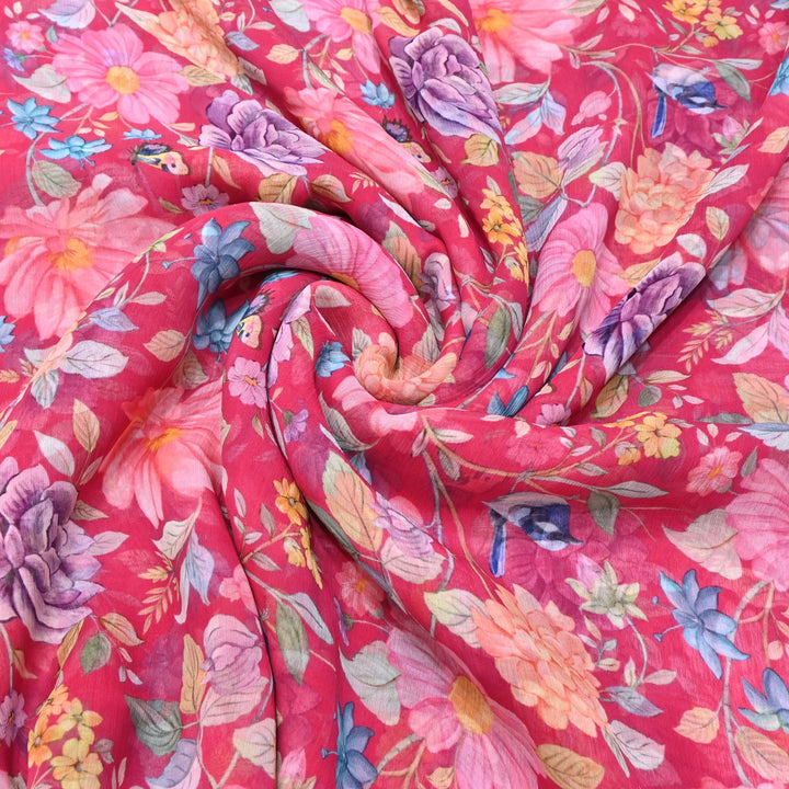 PREMIUM VISCOSE CHIFFON DIGITAL PRINT FABRIC- TD0011- 01