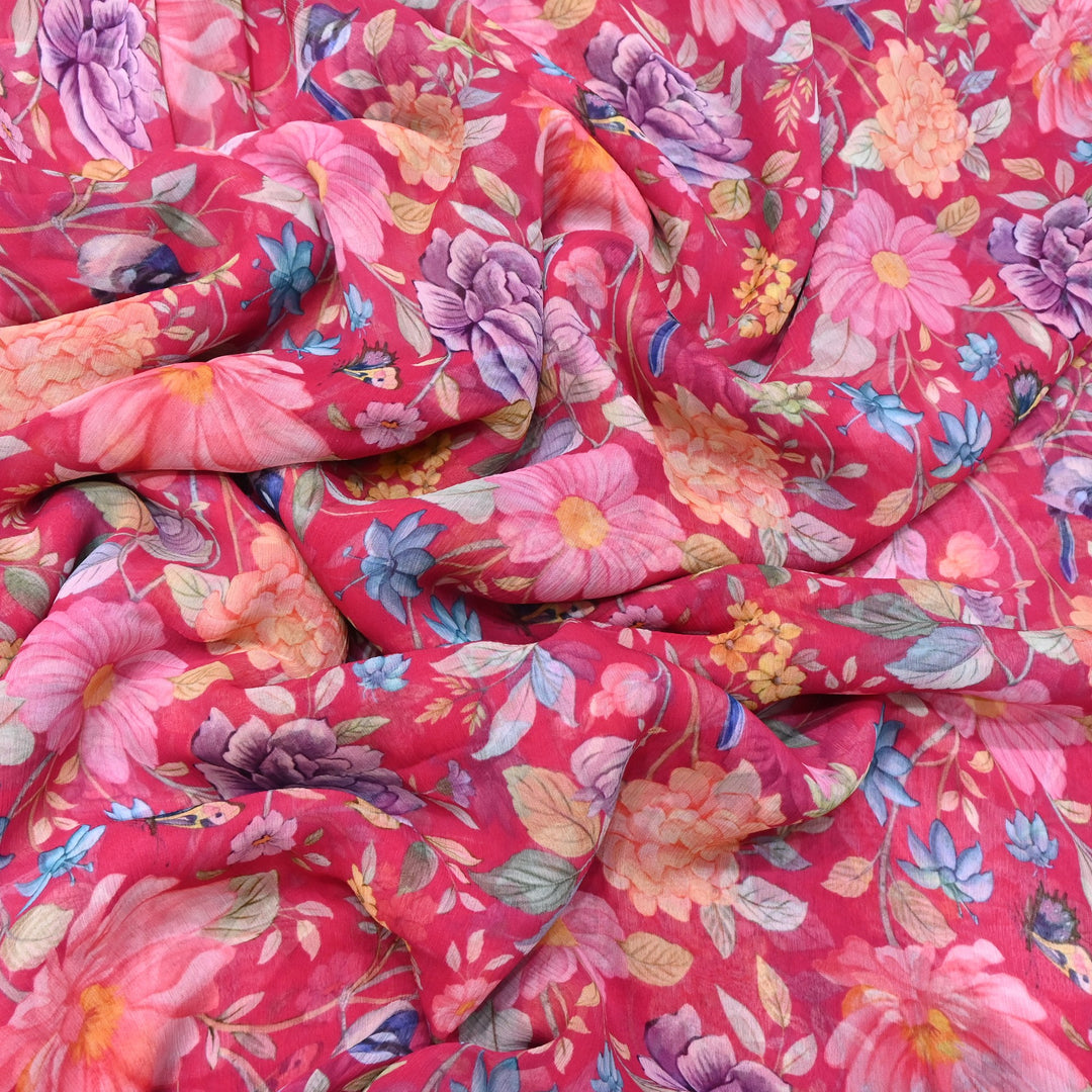 PREMIUM VISCOSE CHIFFON DIGITAL PRINT FABRIC- TD0011- 01