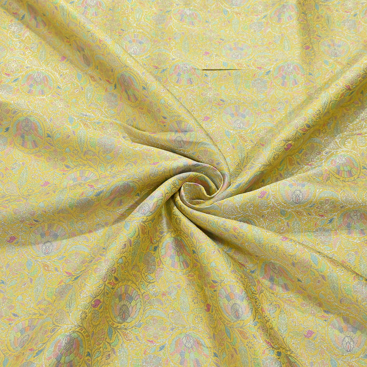 Pure Chinon Silk Zari Brocade Fabric – Premium Designer Ethnic Wear Fabric| AZI0033-9
