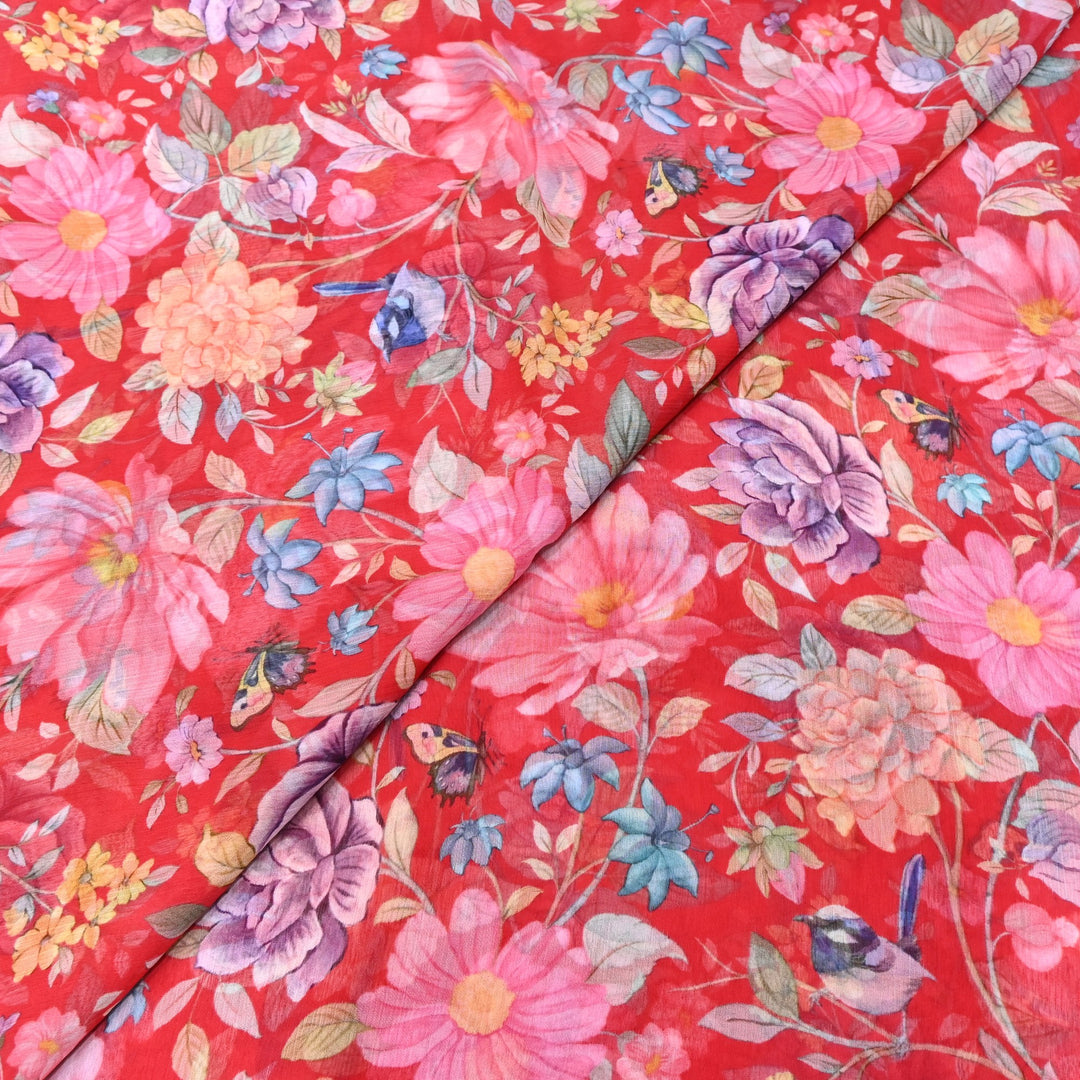 PREMIUM VISCOSE CHIFFON DIGITAL PRINT FABRIC- TD0011- 04