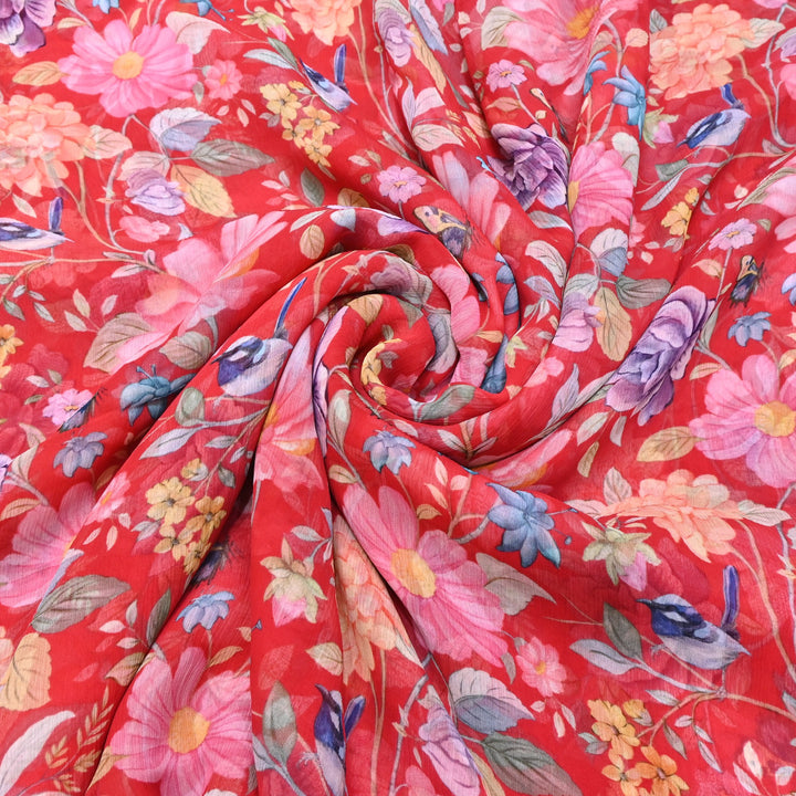 PREMIUM VISCOSE CHIFFON DIGITAL PRINT FABRIC- TD0011- 04