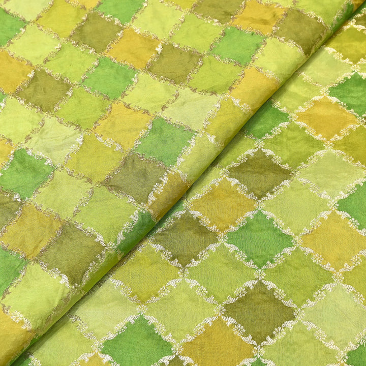 Dola Position Zari Jacquard Fabric - Premium Woven Designer Fabric NKF315-01