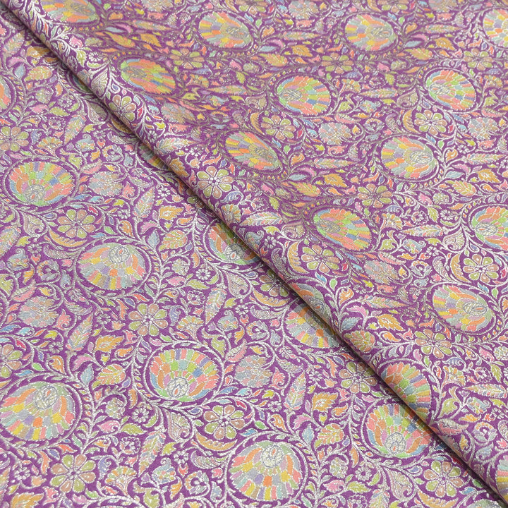 Pure Chinon Silk Zari Brocade Fabric – Premium Designer Ethnic Wear Fabric| AZI0033-10