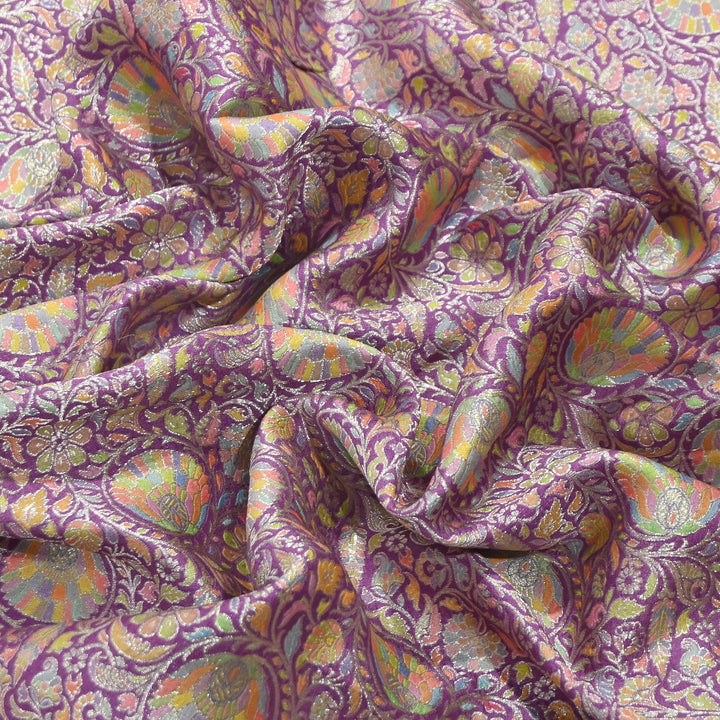Pure Chinon Silk Zari Brocade Fabric – Premium Designer Ethnic Wear Fabric| AZI0033-10