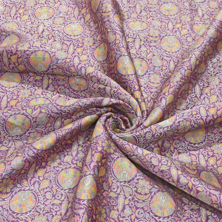 Pure Chinon Silk Zari Brocade Fabric – Premium Designer Ethnic Wear Fabric| AZI0033-10