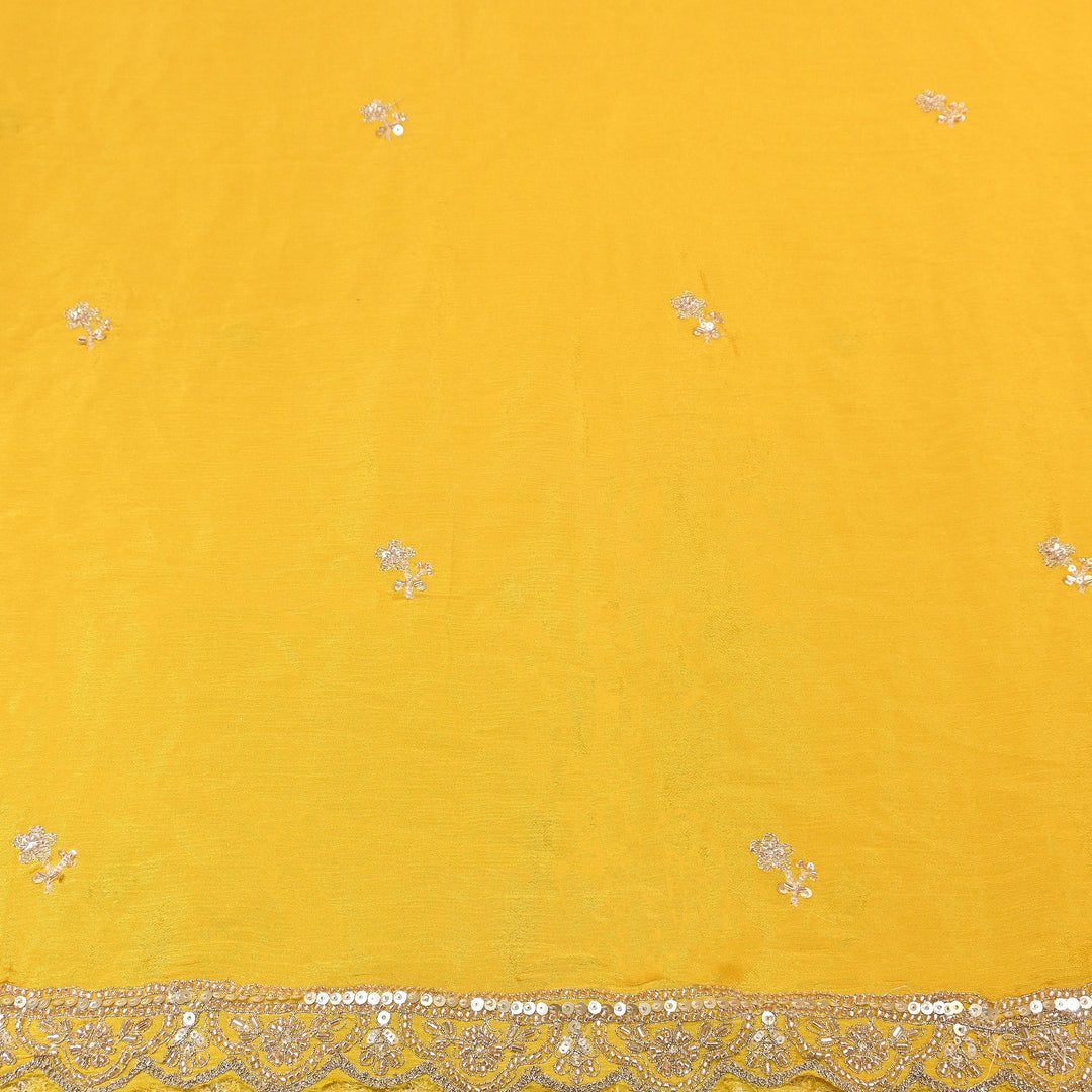 Premium Chinon Zari, Moti & Sequin Embroidery Dupatta Fabric | V2746C-03