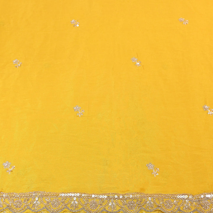 Premium Chinon Zari, Moti & Sequin Embroidery Dupatta Fabric | V2746C-03