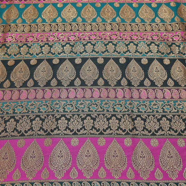 Multi Pallu Brocade Fabric – Premium Traditional Designer Brocade Fabric | 001020-1
