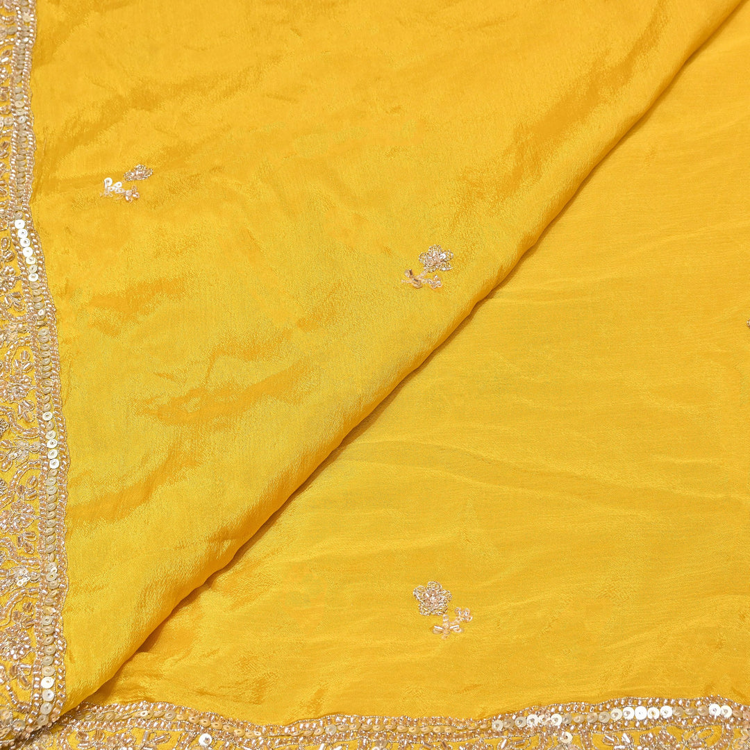 Premium Chinon Zari, Moti & Sequin Embroidery Dupatta Fabric | V2746C-03