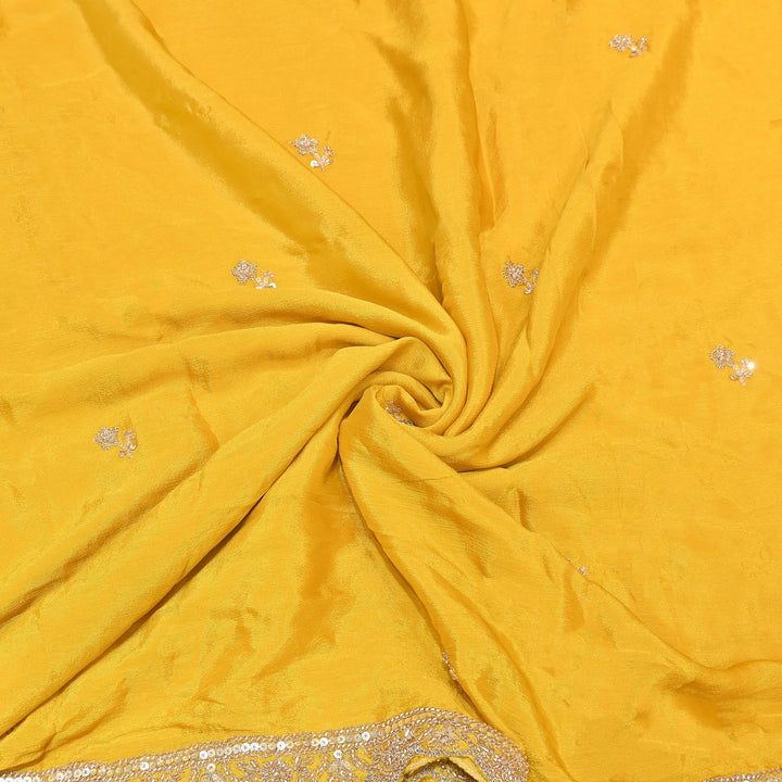Premium Chinon Zari, Moti & Sequin Embroidery Dupatta Fabric | V2746C-03
