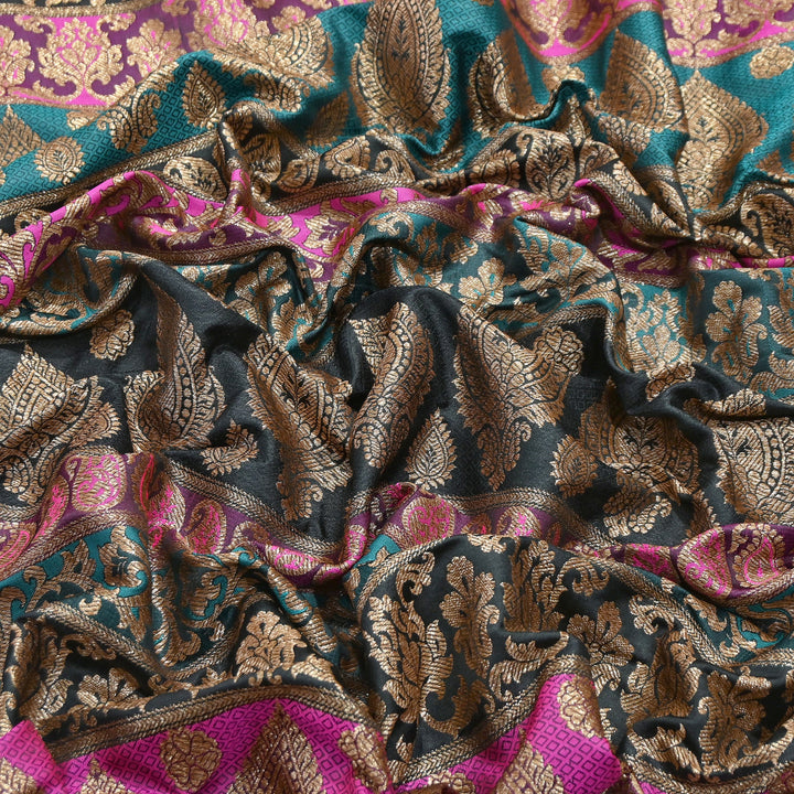 Multi Pallu Brocade Fabric – Premium Traditional Designer Brocade Fabric | 001020-1