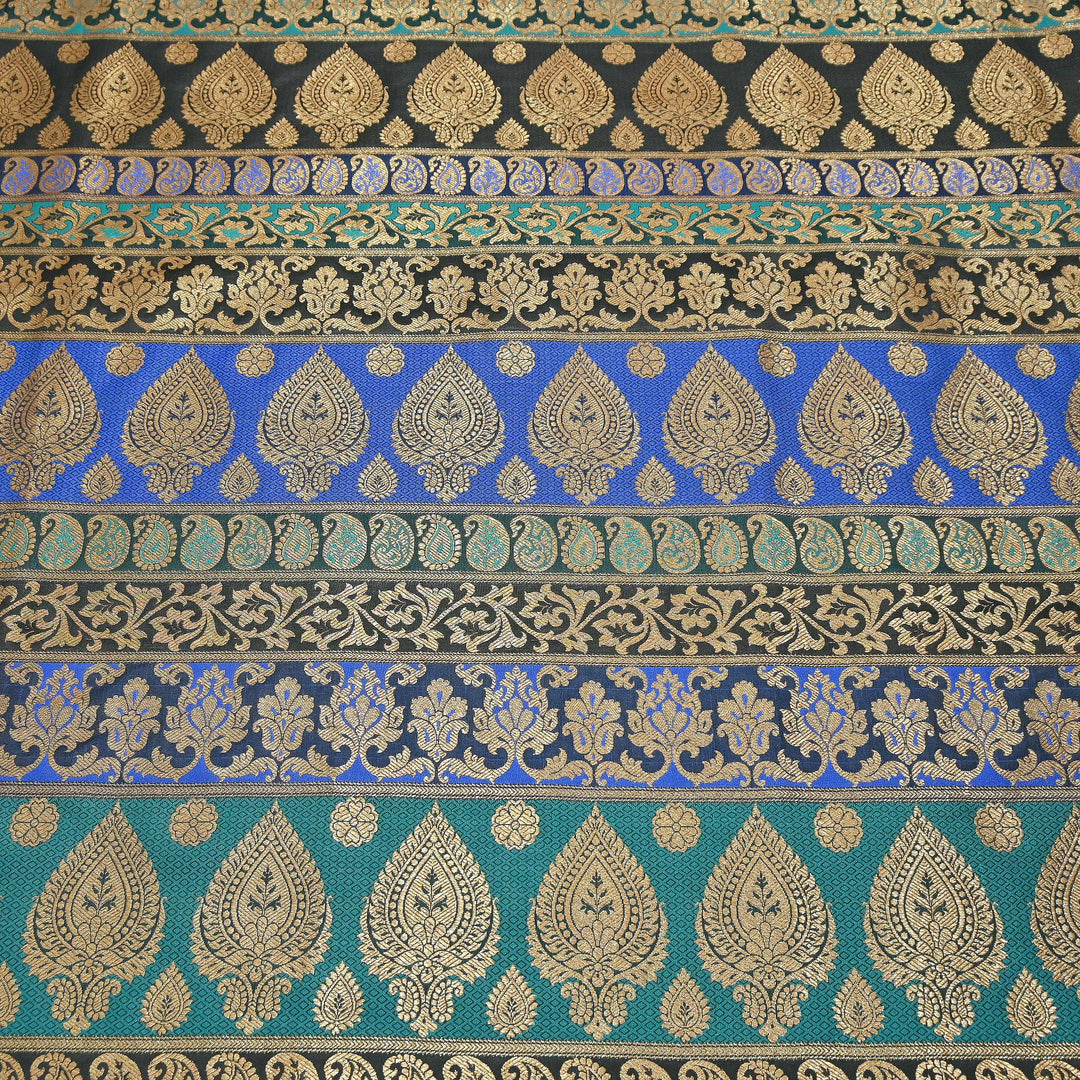Multi Pallu Brocade Fabric – Premium Traditional Designer Brocade Fabric | 001020-2