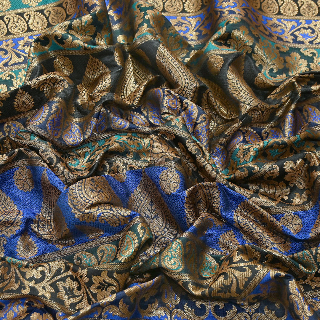 Multi Pallu Brocade Fabric – Premium Traditional Designer Brocade Fabric | 001020-2
