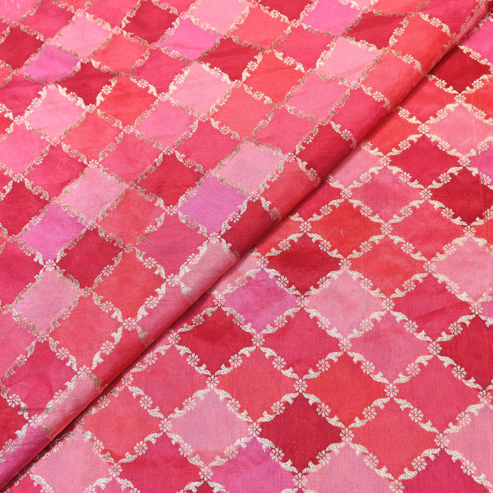 Dola Position Zari Jacquard Fabric - Premium Woven Designer Fabric NKF315-07