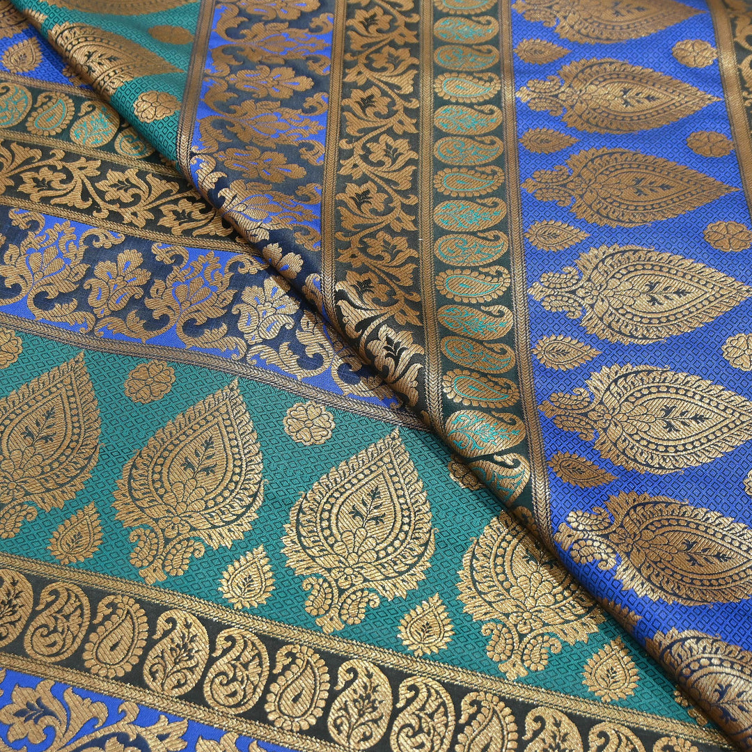 Multi Pallu Brocade Fabric – Premium Traditional Designer Brocade Fabric | 001020-2