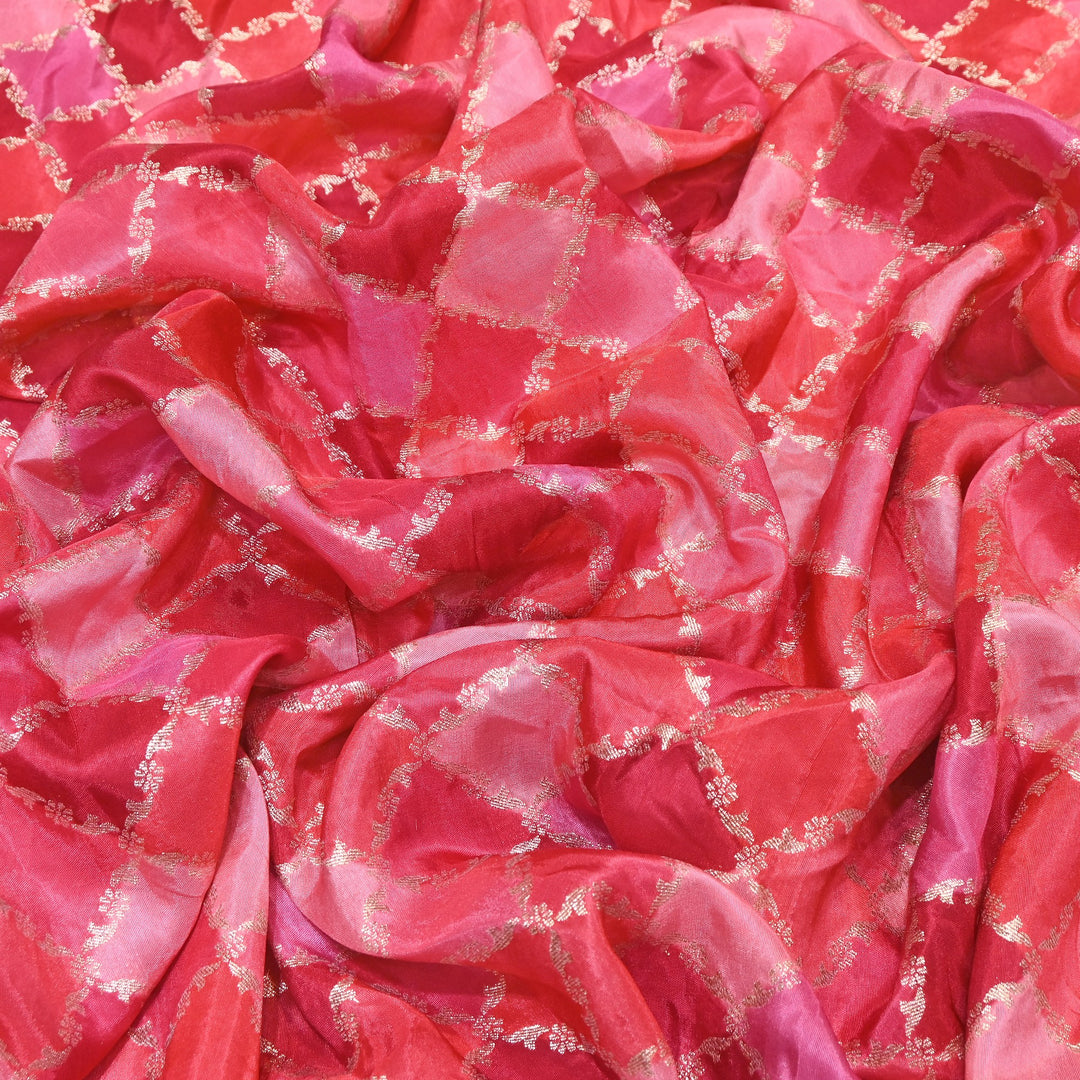 Dola Position Zari Jacquard Fabric - Premium Woven Designer Fabric NKF315-07