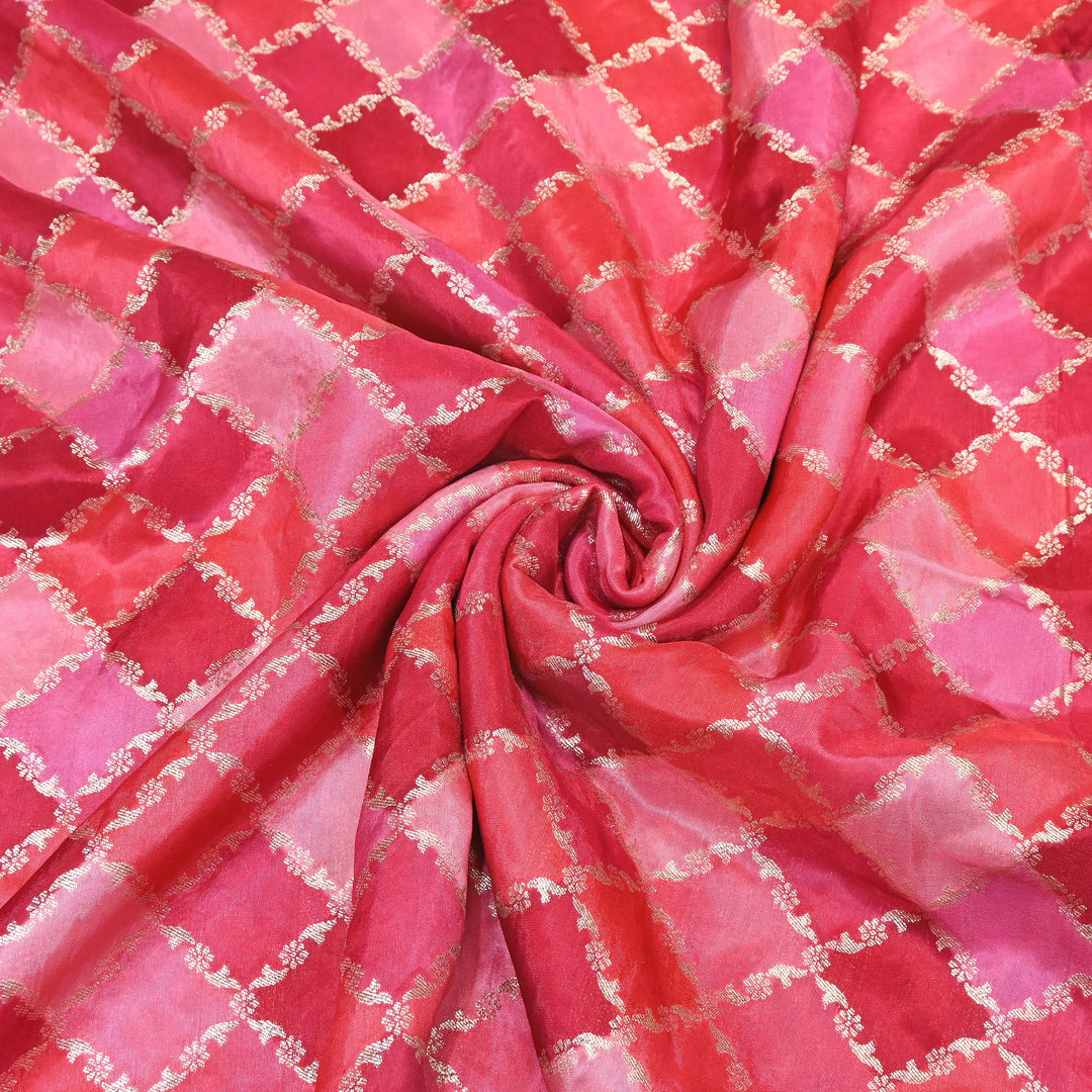 Dola Position Zari Jacquard Fabric - Premium Woven Designer Fabric NKF315-07