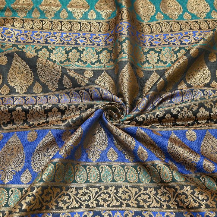 Multi Pallu Brocade Fabric – Premium Traditional Designer Brocade Fabric | 001020-2