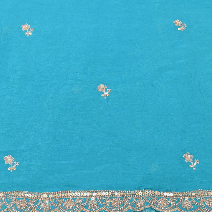 Premium Chinon Zari, Moti & Sequin Embroidery Dupatta Fabric | V2746C-04