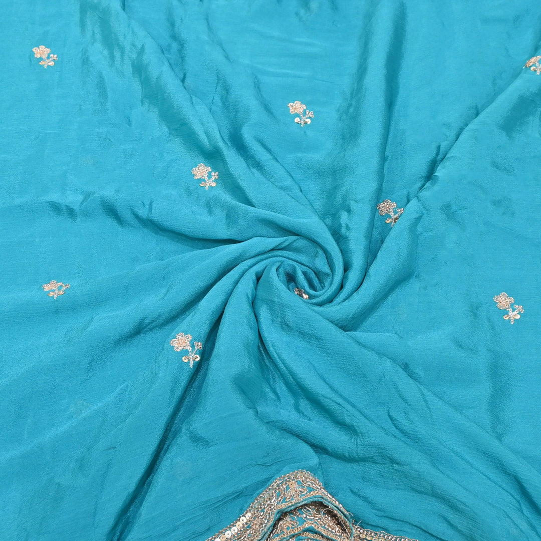 Premium Chinon Zari, Moti & Sequin Embroidery Dupatta Fabric | V2746C-04