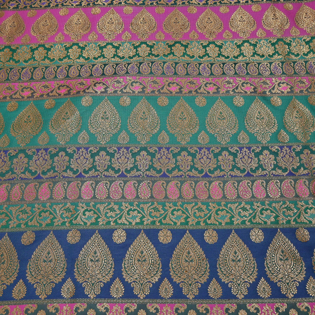Multi Pallu Brocade Fabric – Premium Traditional Designer Brocade Fabric | 001020-4
