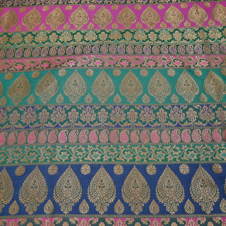 Multi Pallu Brocade Fabric – Premium Traditional Designer Brocade Fabric | 001020-4