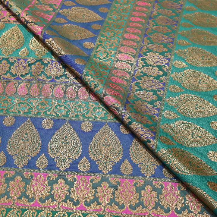Multi Pallu Brocade Fabric – Premium Traditional Designer Brocade Fabric | 001020-4