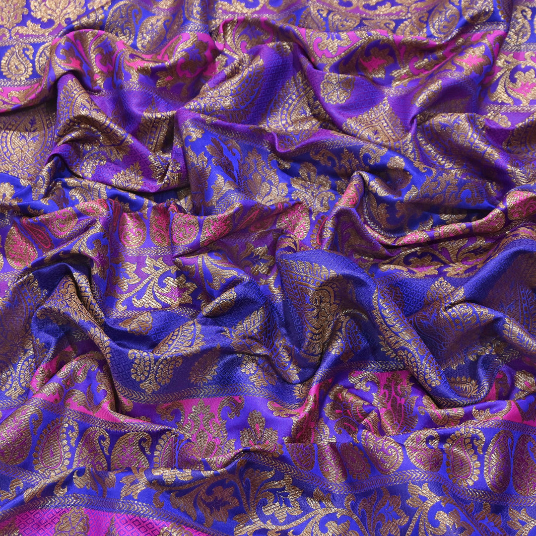 Multi Pallu Brocade Fabric – Premium Traditional Designer Brocade Fabric | 001020-5