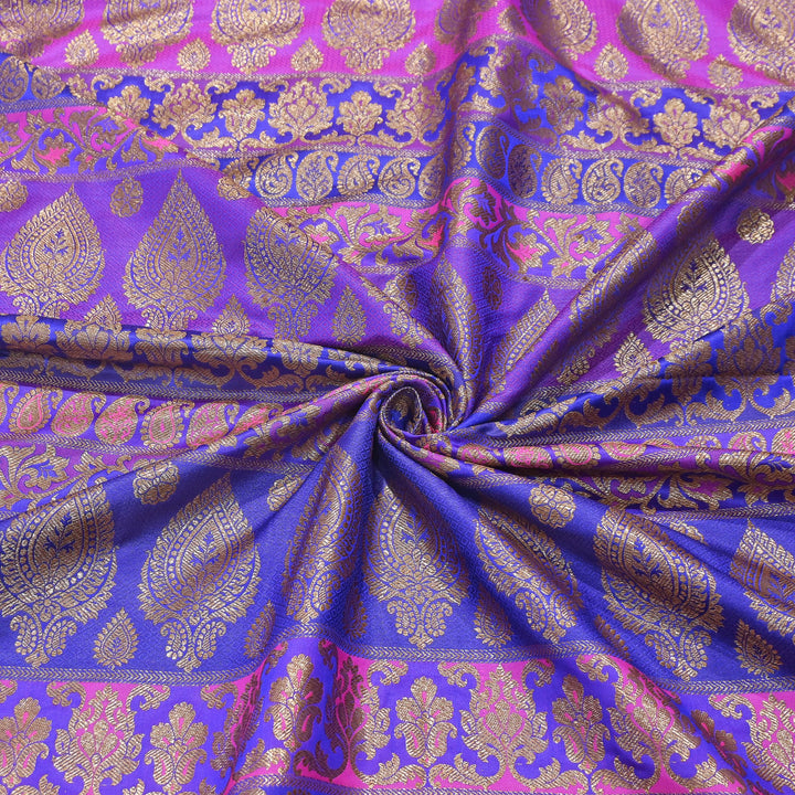 Multi Pallu Brocade Fabric – Premium Traditional Designer Brocade Fabric | 001020-5
